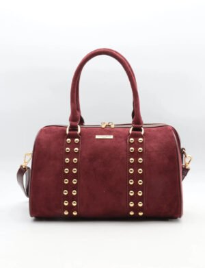 Handtas met studs 1096 - bordeaux