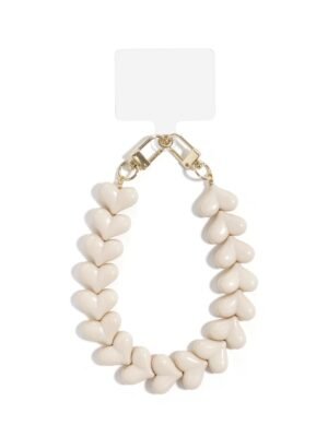 Hart telefoonkoord - beige