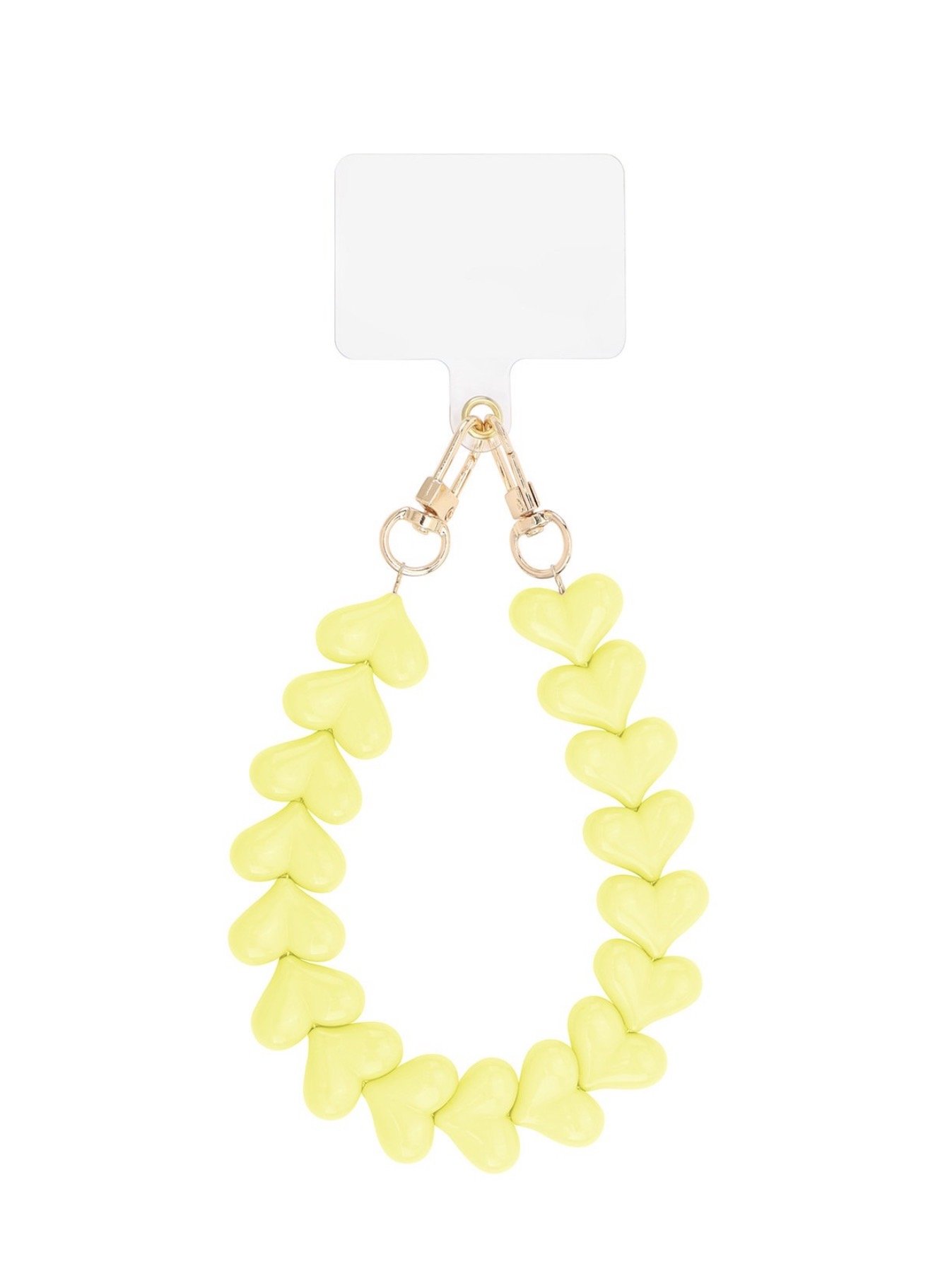 Hart telefoonkoord - geel