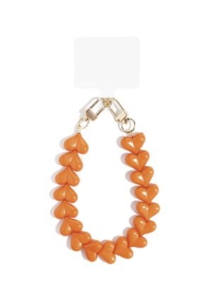 Hart telefoonkoord - oranje