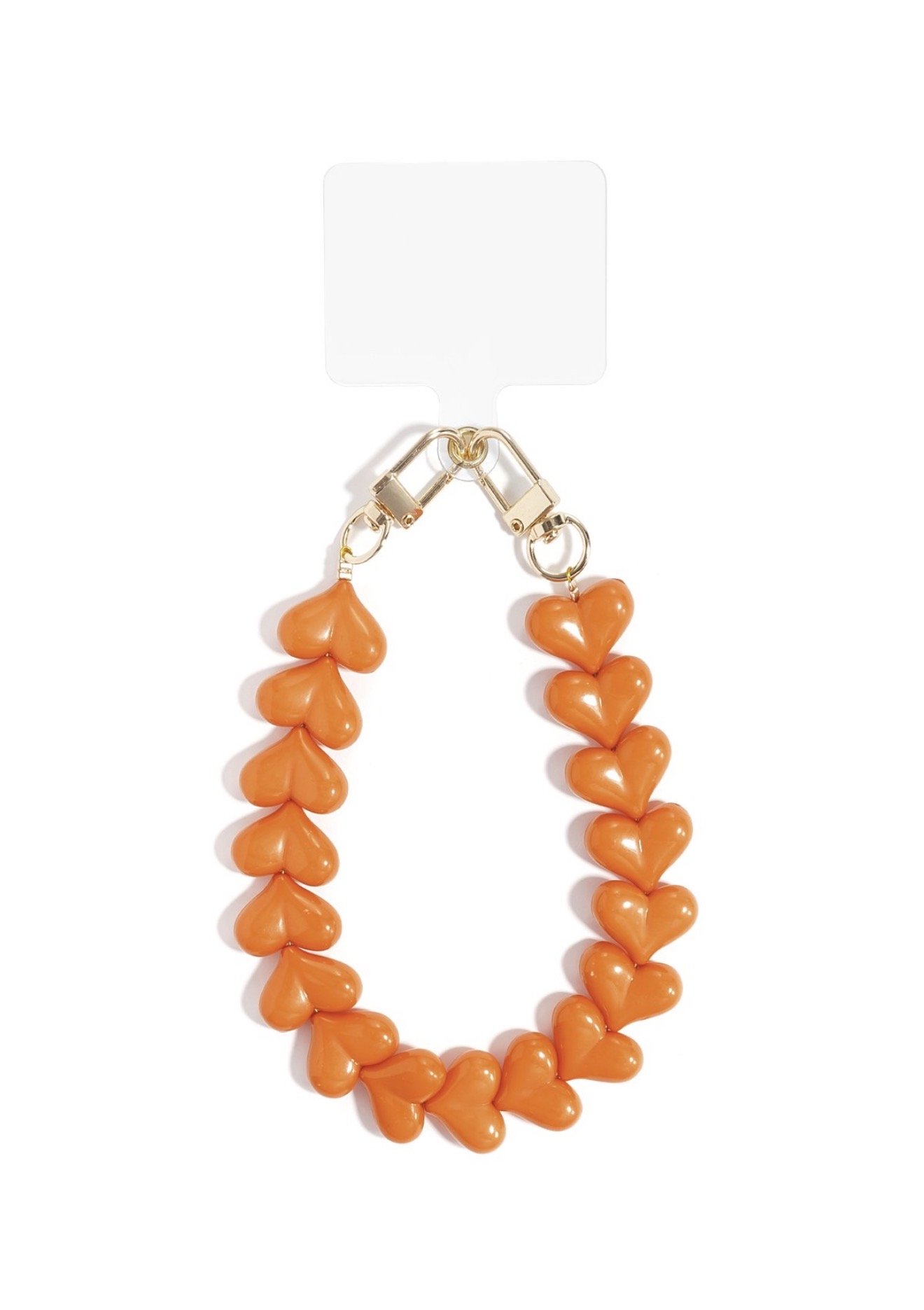 Hart telefoonkoord - oranje