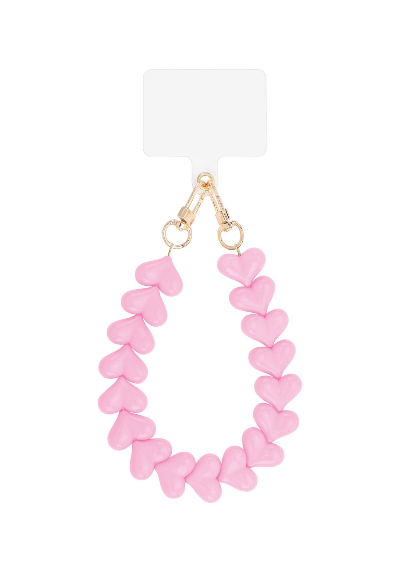 Hart telefoonkoord - roze