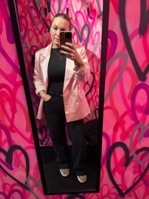 Sides strass jeans 3378-6 - zwart