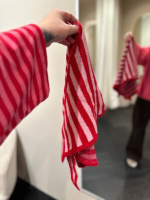 Triangle sjaaltje - rood/ roze