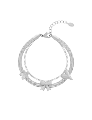 Zilveren summer love armband