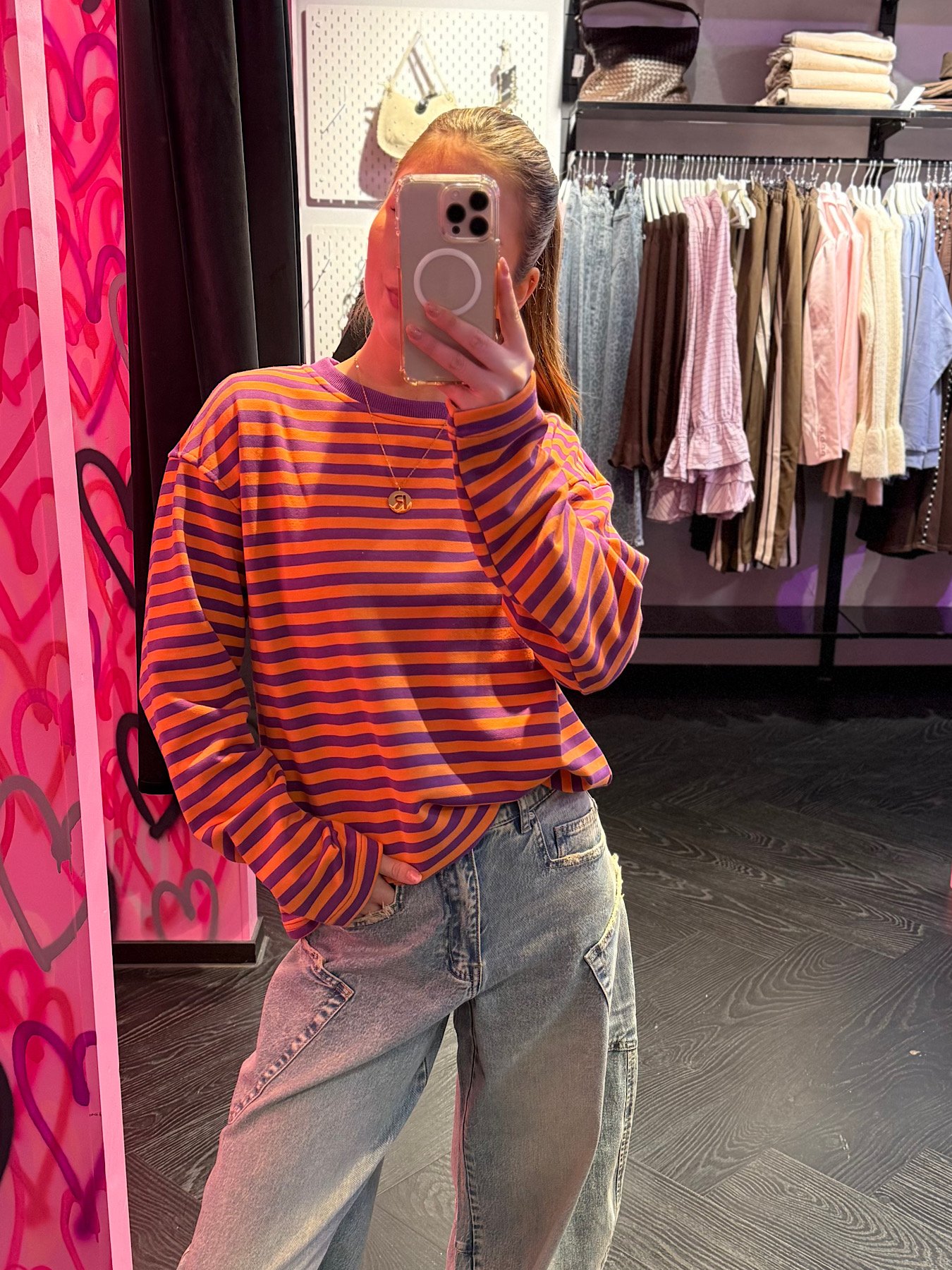 ZM longsleeve Esté - paars/ oranje