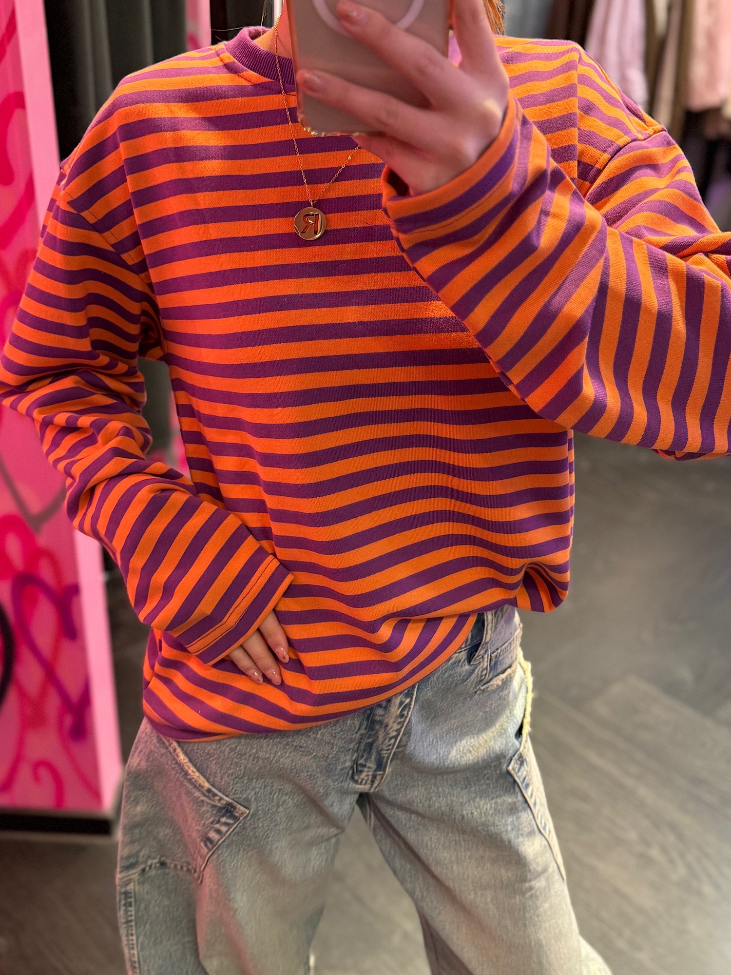 ZM longsleeve Esté - paars/ oranje