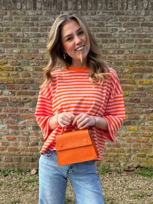 ZM - Gestreept shirt Loua - oranje/ roze
