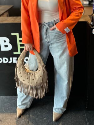 Barrel fit jeans met omslag 3986 – blauw Barrel fit jeans met omslag 3986 - blauw