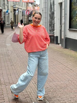 ZM - Gestreept shirt Loua - oranje/ roze