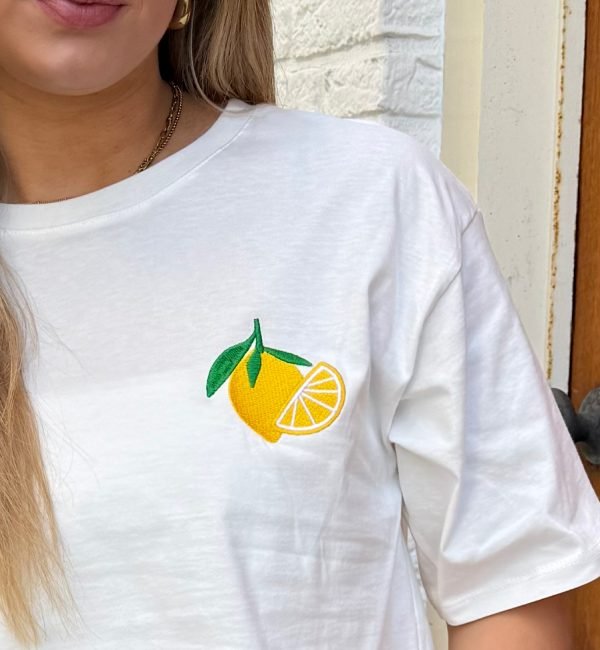 Wit t-shirt Lemon